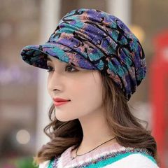 アヒルの舌の帽子の女性の秋冬のベルベットの保温の多機能の襟の帽子のファッションの百合の防寒の月子の帽子の山のねじりの帽子