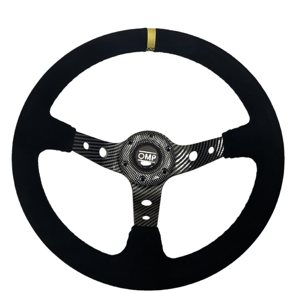 Universal Modified Racing Steering Wheel Water Transfer Printing + Suede 14 inch 350mm (Steering wheel) - omp