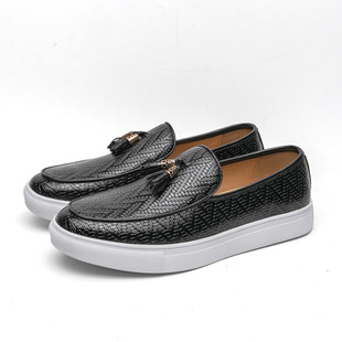 Foreign Trade Loafers Men's Summer New Style Slip-on Doug Shoes Casual Small Leather Shoes Skate Shoes Fashionable All-match Hair