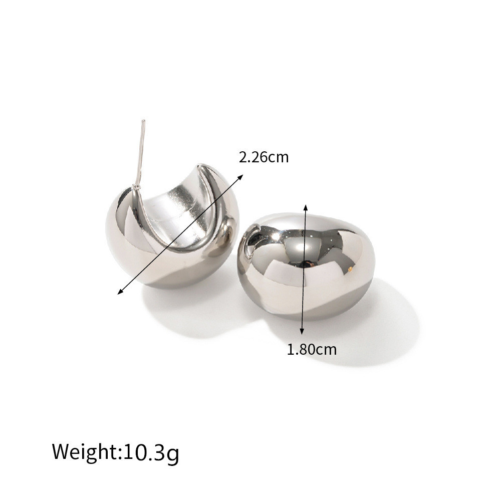 13g Weight Zircon Inlay Material Earrings, Necklace Classification 1 Pair Quantity Daily Occasion Stainless Steel Material Water Droplets Pattern Women's Gender Plating, Inlay Design Simple Style Style Simple Style Water Droplets Stainless Steel Plating Inlay Zircon Earrings Necklace 8