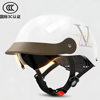Vehicle Half-Helmet with UV-Resistant Sunglasses | Motosiklet kaskı (dəbilqə)