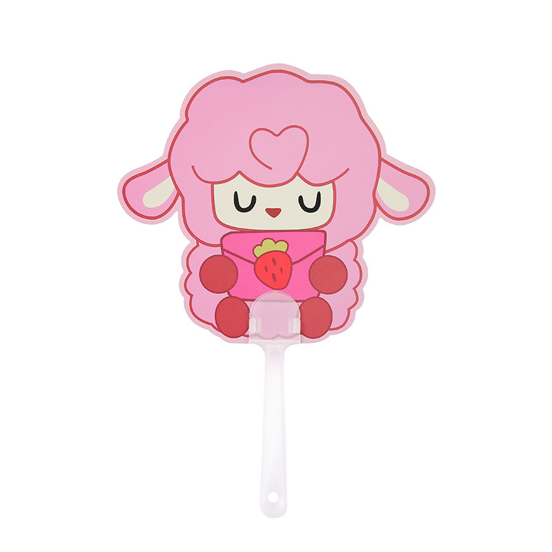 Cartoon cute children's handheld summer cool round fan with animals…