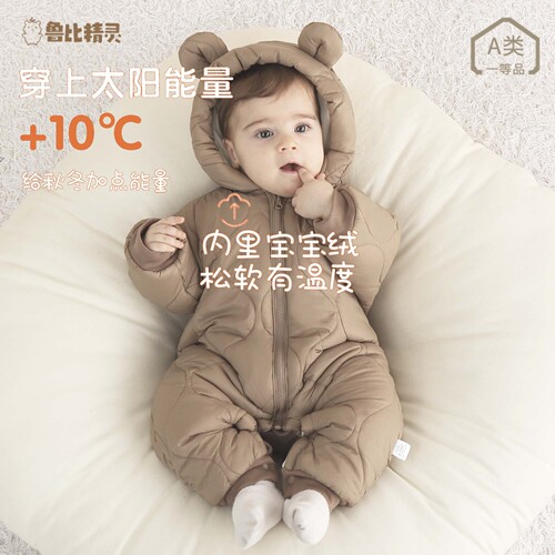 Baby cotton-padded clothes, autumn and winter onesies, baby winter clothes, cotton-padded outdoor clothes, cotton-padded clothes, Amazon cross-border supply