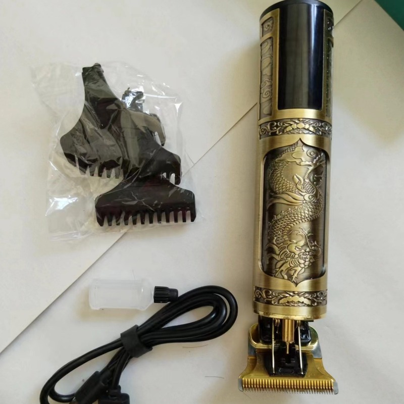 博加x17理髪器龍紋金属オイルヘッド電気押しカットケースusb充電は3つのノギスを1つの代理に送る|undefined