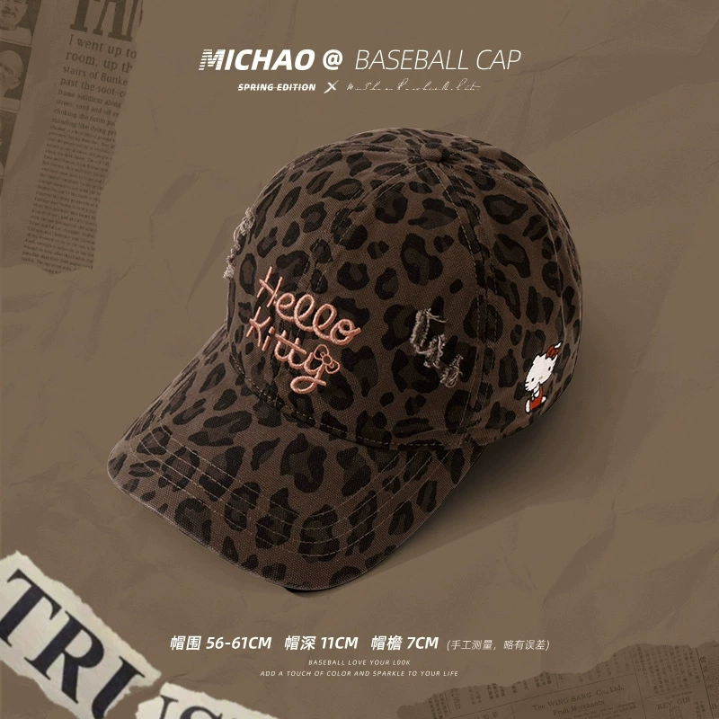 Sanrio, hello kitty, cute baseball cap with bow, with embroidery