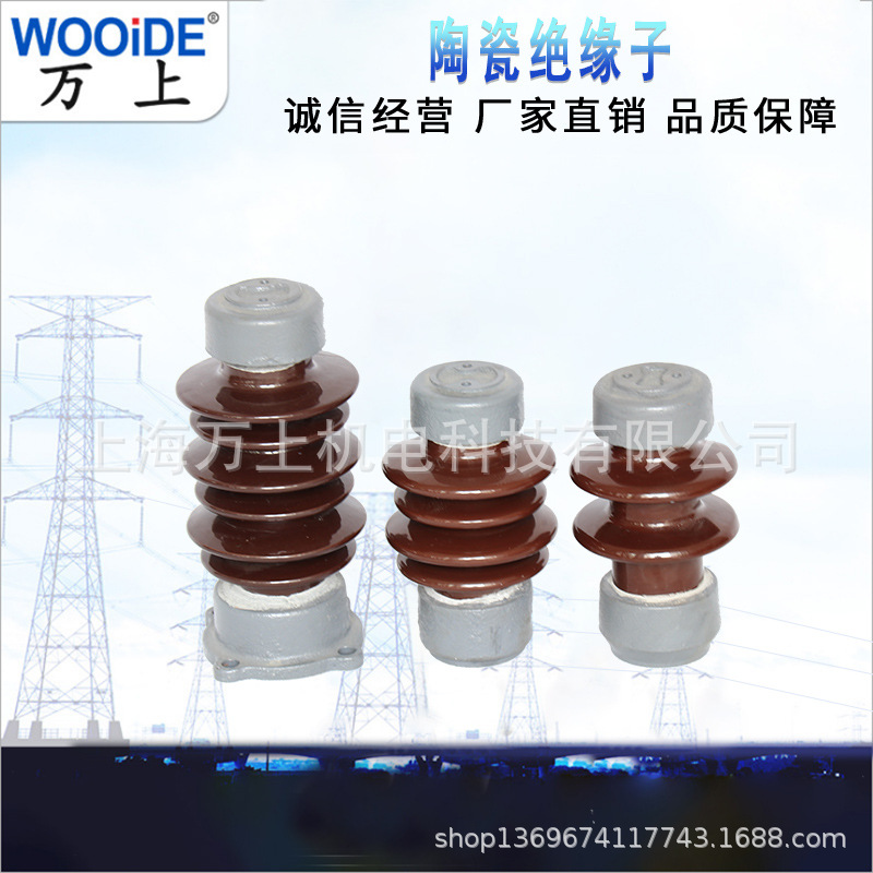高压支柱绝缘子瓷瓶ZSW-10KV/4/5陶瓷柱式绝缘子12KV