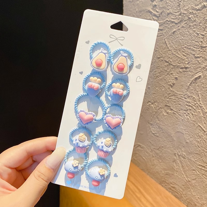 Cuerda linda del lazo del pelo de los niños tamaño pequeño no duele el pelo banda de goma del bebé femenino accesorios para el cabello banda de pelo de dibujos animados