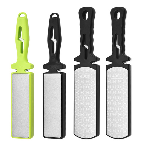 Internet celebrity emery sharpening artifact household kitchen knife sharpening stone 400 mesh double-sided multi-function knife sharpener wholesale