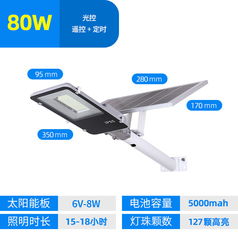 Lámpara de calle solar al aire libre patio al por mayor nuevo campo rural iluminación ingeniería split Super brillante Lámpara solar