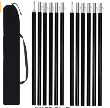 for 6-8 People, Rainproof Sunshade: Avtomobil yan çətirləri - iron-canopy-pole-2-pieces-jituo-cangqiong-four-corner-canopy-300500cm