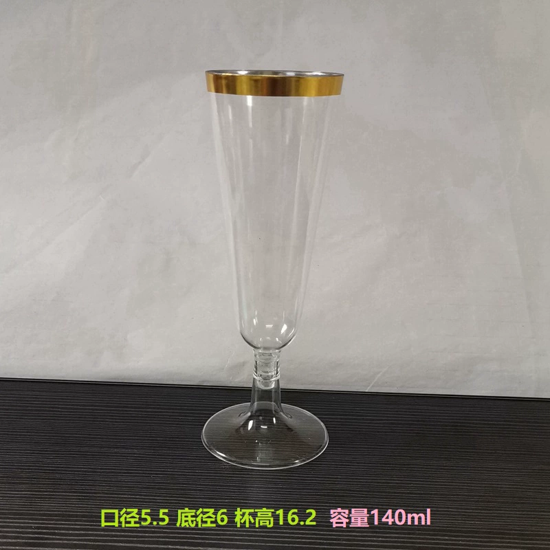 Disposable wineglass, champagne glass, transparent plastic mousse