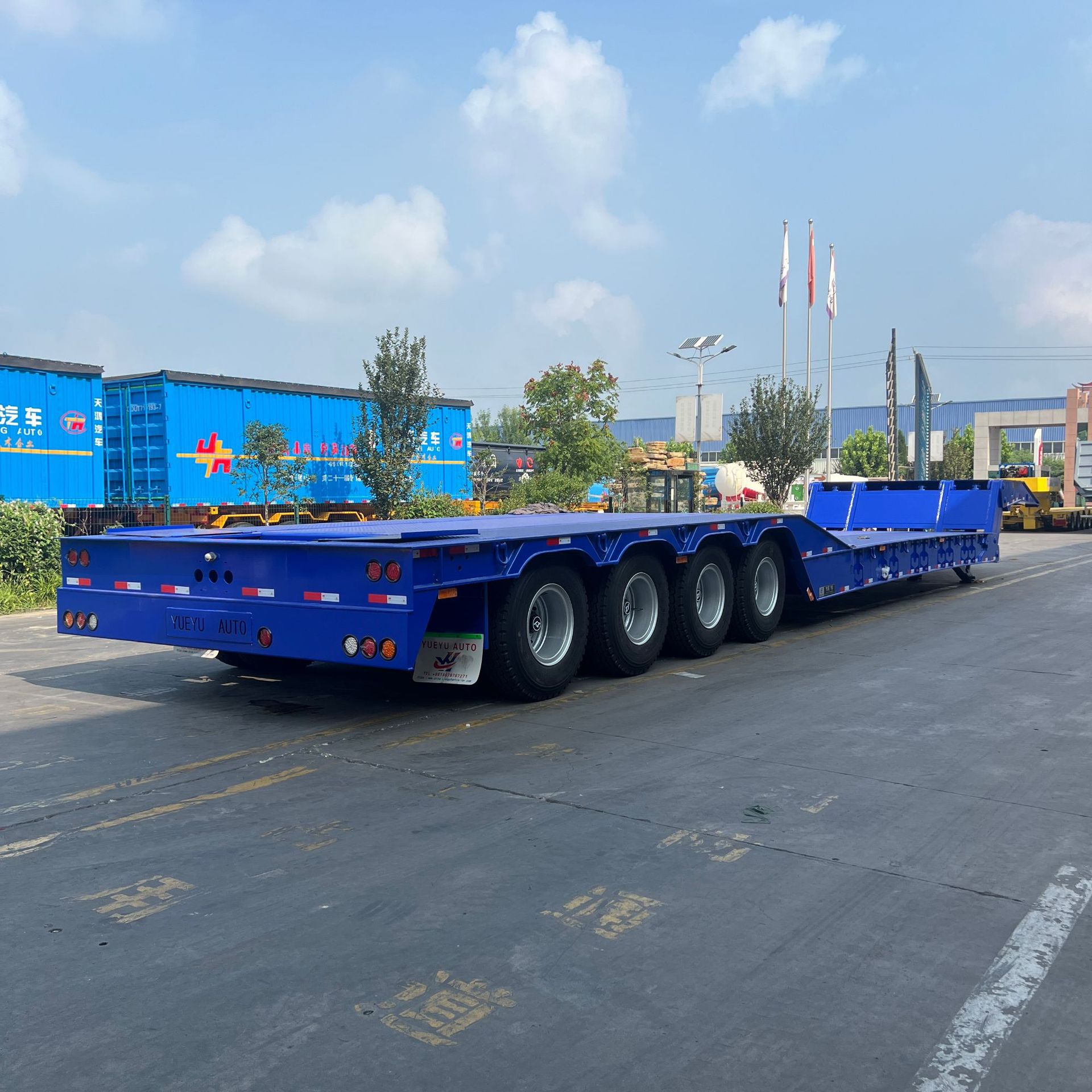 Source Factory Export Wholesale Cross-Border Sales of Large Tow Trailers, Heavy-Duty Folding Goose-Neck Large Item Transport Semi-Trailers