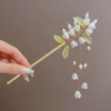 Chinese hairpin with tassels, orchid