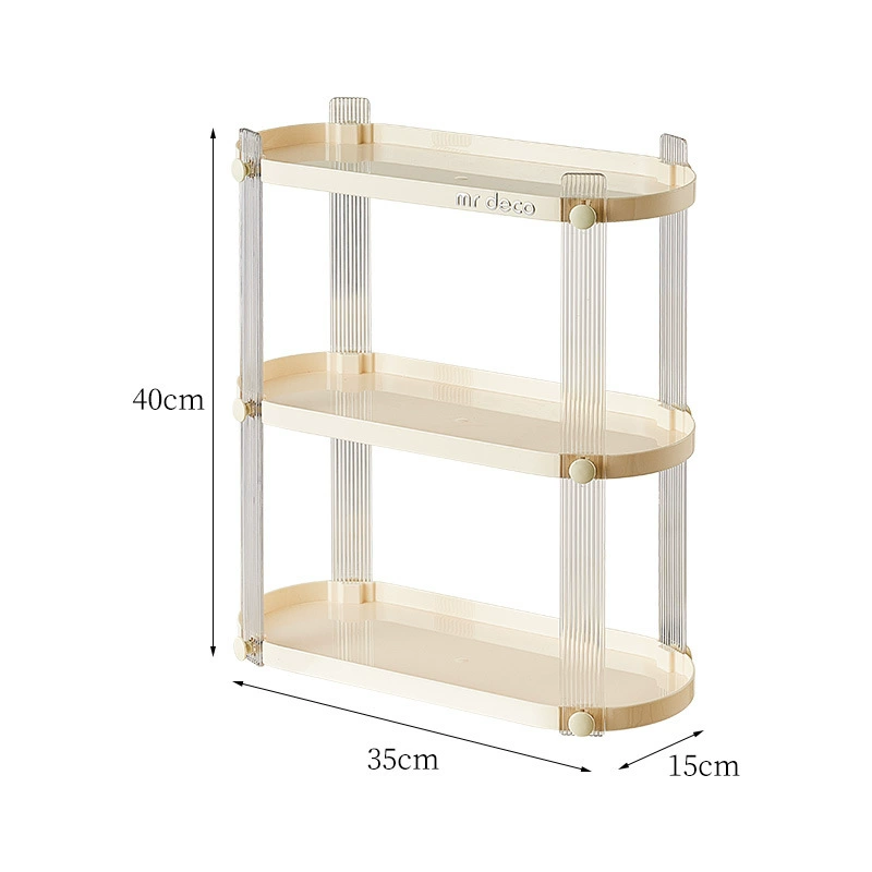 Transparent table glass holder, perfume, cosmetic storage system