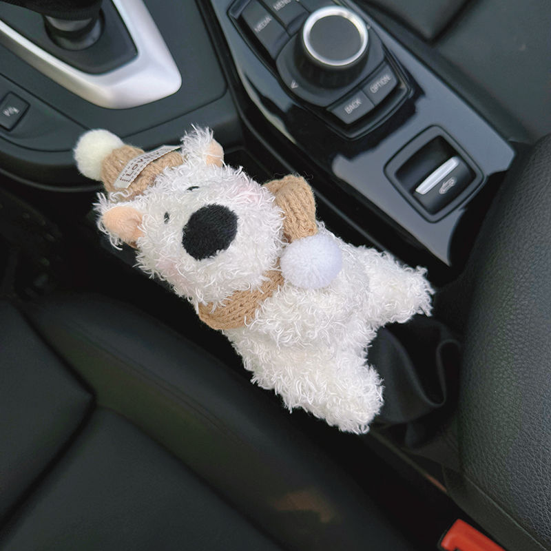 Car Gear Handle Cover Women's Internet Popular Cute Strawberry Bear Doll Car Car Gear Rod Cover Protective Cover Automatic Gear Handbrake Cover