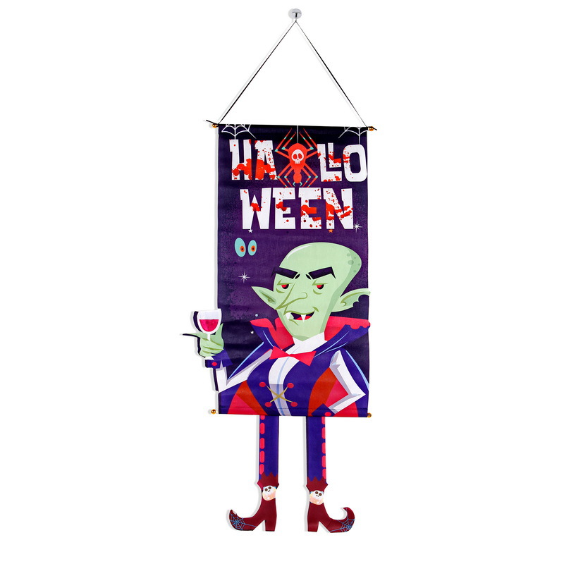 Nuevo Halloween transfronterizo banderas de tela, tiendas, eventos, bares, fiestas, banderas extrañas