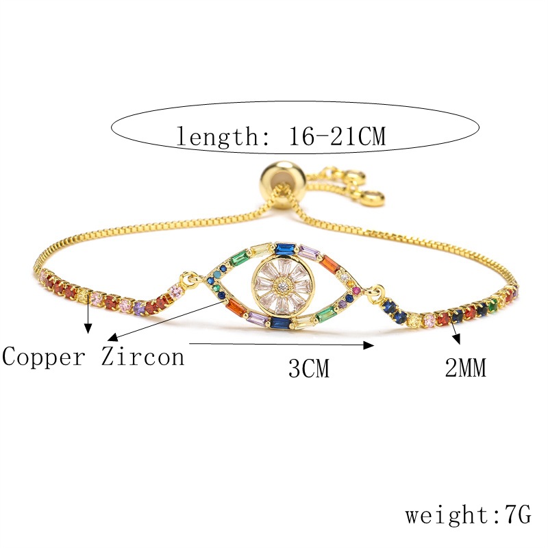 Fashion Eye Copper Bracelets Plating Zircon Copper Bracelets