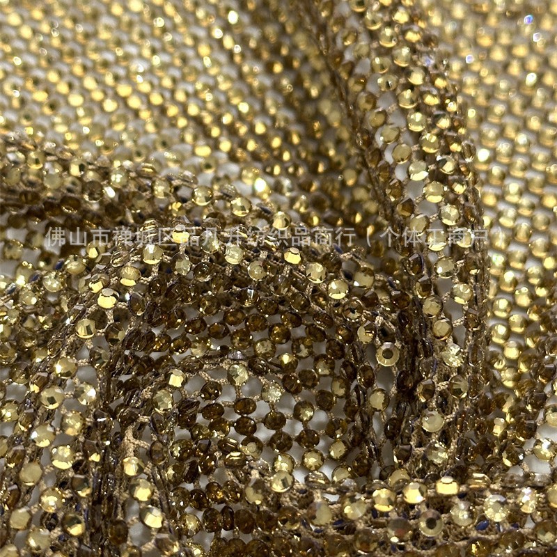 Fabricante suministro de alta densidad de tela de diamantes de moda de fiesta de baile vestido de noche tela de moda image 3