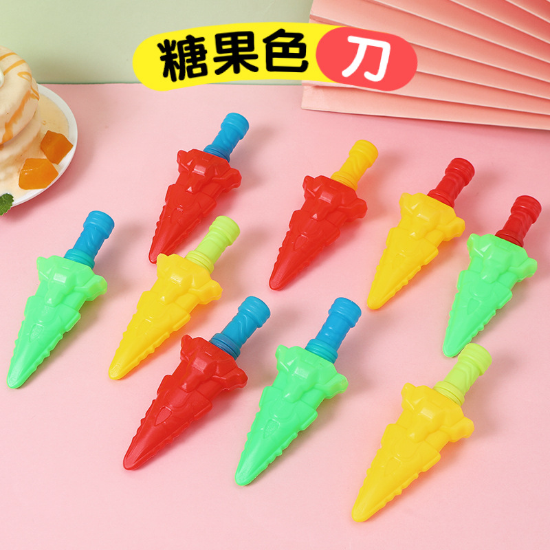 No lesionado PVC modelo de color caramelo cuchillo lindo escuela jardín de infantes regalo modelo de juguete festivales transfronterizos