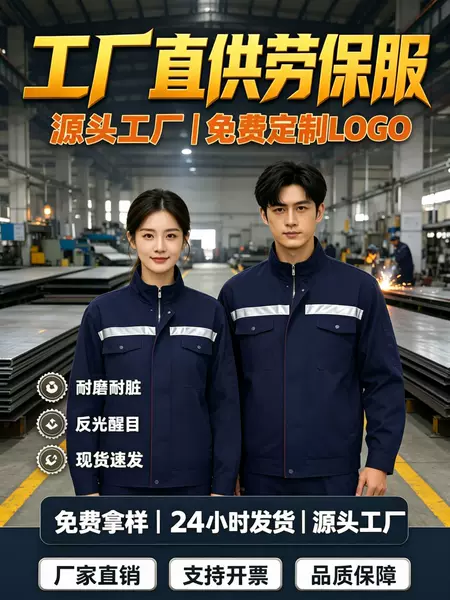 Spring and autumn work uniforms, custom-made protective clothing for factories and workshops, dust-proof, wear-resistant, and stain-resistant long-sleeved team uniforms, workwear with logo printing