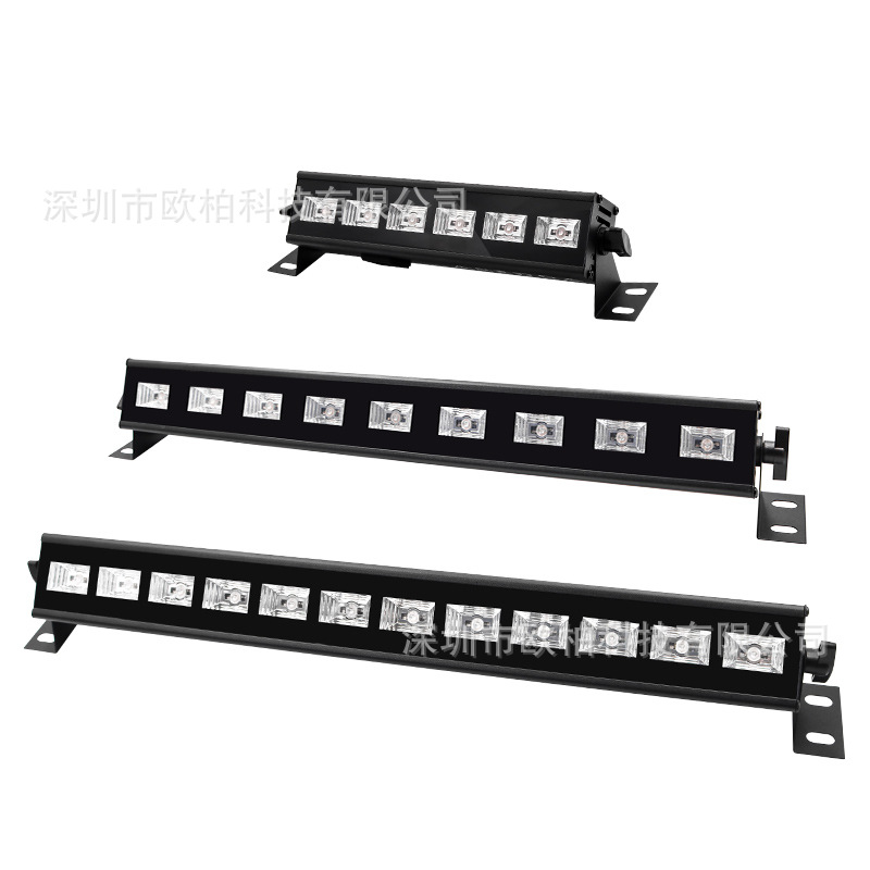 Amazon popular al aire libre UV lámpara LED de pared lámpara de lavado tira púrpura luz de la etapa de la lámpara de Navidad atmósfera bar lámpara