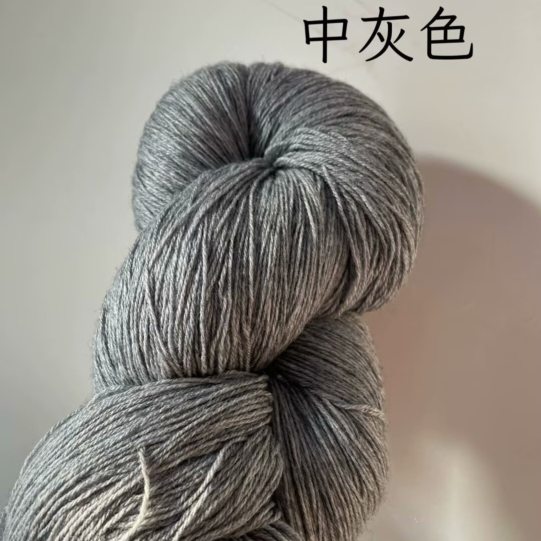 山羊绒手工编织羊绒衫三股中粗羊绒线团手编围巾帽子毛衣柔软暖和