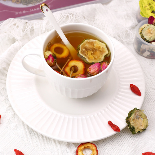 Wholesale small cans of rose lotus leaves, bitter melon tea, lipid flow substitute combination, health-preserving herbal tea, 30 cans and boxes, one piece drop shipping