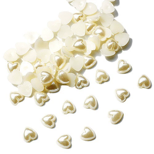 Flat‑Back Pearl Beads Set, Mixed Shapes 2–12 mm, Milky‑white & Peach Assortment