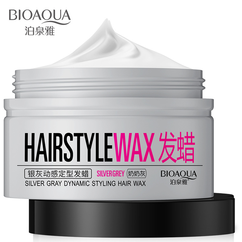 Boquanya abuela pelo gris cera gris plata modelado dinámico pelo cera pelo barro gel agua productos para el cabello al por mayor