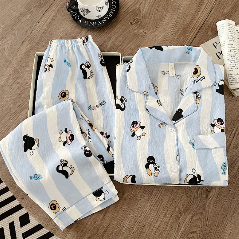 120G nubes pijamas de algodón para el hogar dos piezas conjunto de entidades al por mayor sudeste asiático tiktok pedidos de comercio exterior transfronterizo