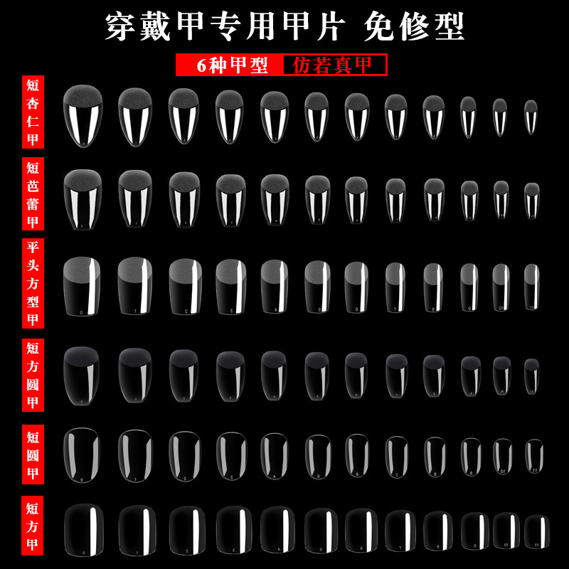 240 Pieces of Transparent Wearable Nail Tips, Full-Cover Removable Nail Stickers, Short Style, Wholesale, Detachable, Boxed 240 Pieces of Transparent Wearable Nail Tips, Full-Cover Removable Nail Stickers, Short Style, Wholesale, Detachable, Boxed