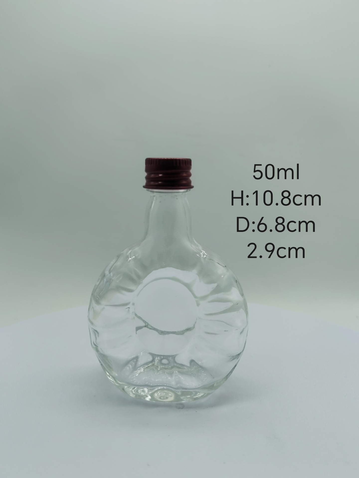 Botella de vino pequeña al por mayor, botella vacía, vidrio transparente grueso 50ml, vino de elaboración propia, vino, vino blanco, botella de vino subenvasada