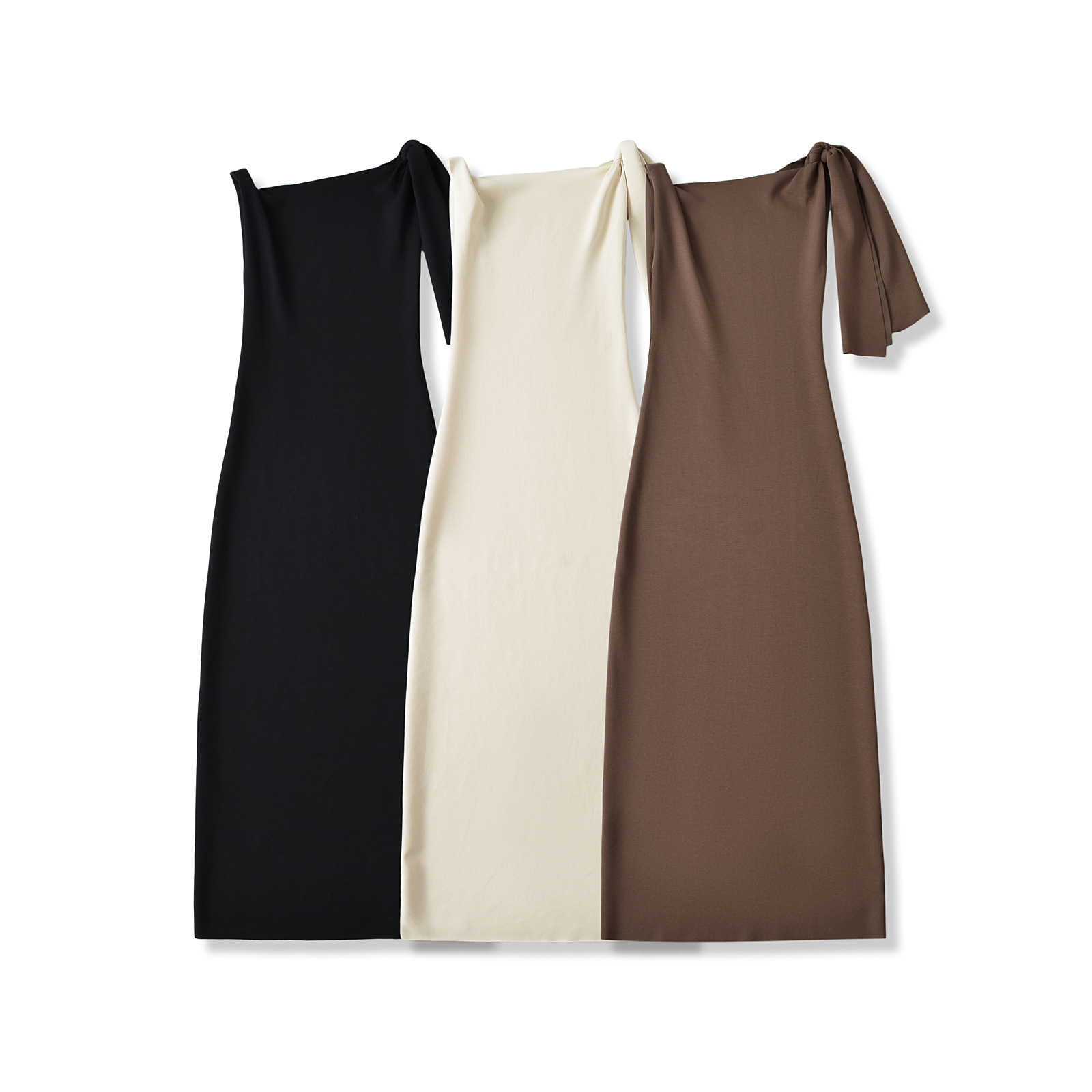 Design asymmetrical solid color dress