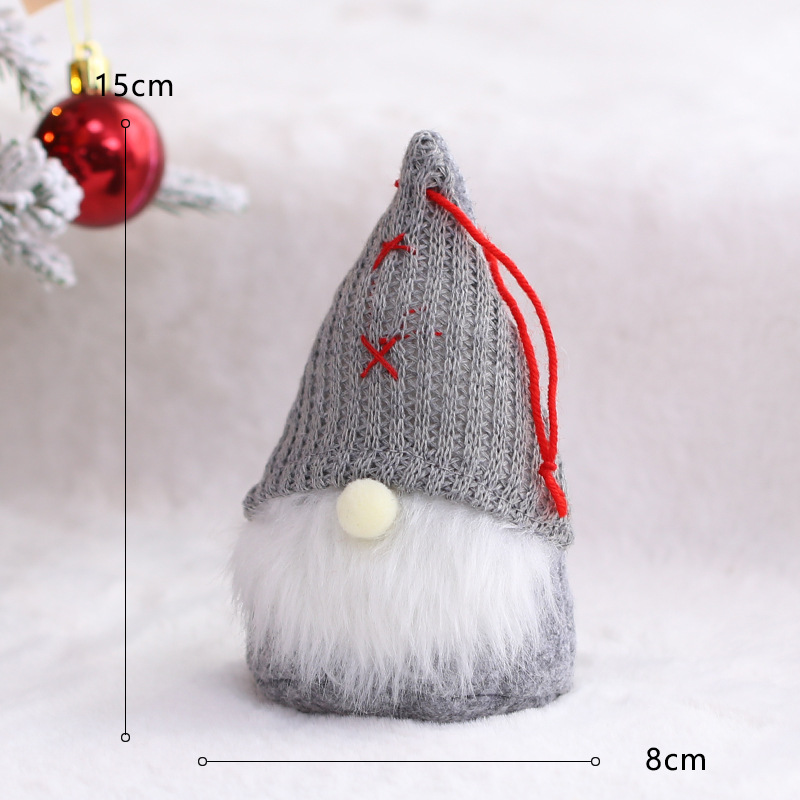 Sombrero de punto gris 15cm