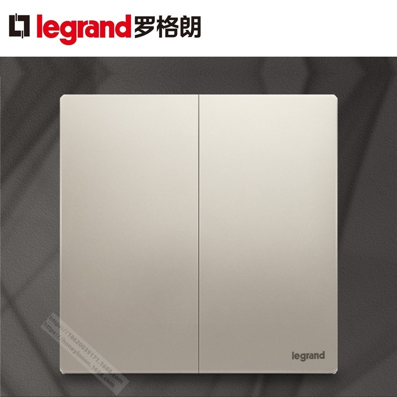 Legrand/罗格朗 未莱系列 二开单控开关（粉铂金）F8/32/1/2C-C2