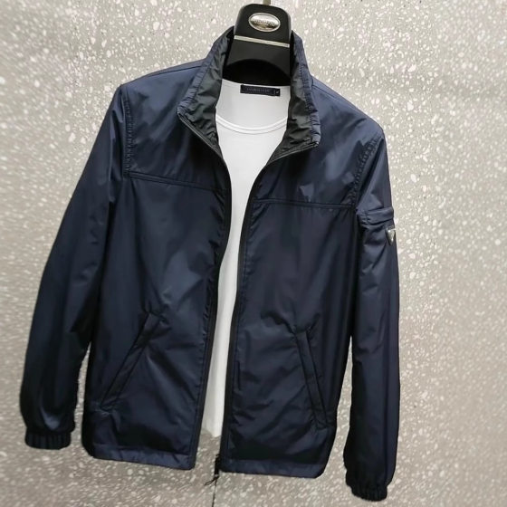 European Men's Spring and Autumn Collar Double-sided Jacket 2024 Casual Top Korean Style Simple Fashionable Jacket
