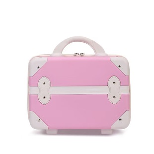 14inch Zipper Cosmetic Case Small Suitcase Retro Cosmetic Bag Portable Women's Storage Bag Wholesale Dressing Table