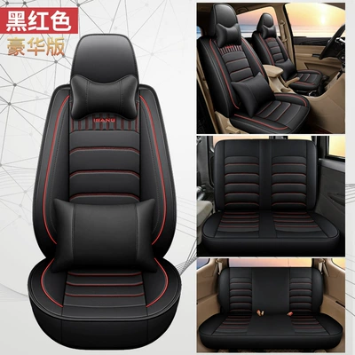 Modelə uyğun (Original) oturacaq örtükləri — seat cover - cys-c-15-black-and-red-seven-seat-luxury-version-one-piece-11