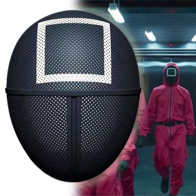 Squid Game鱿鱼游戏蒙面人面具万圣节cosplay化妆舞会周边道具