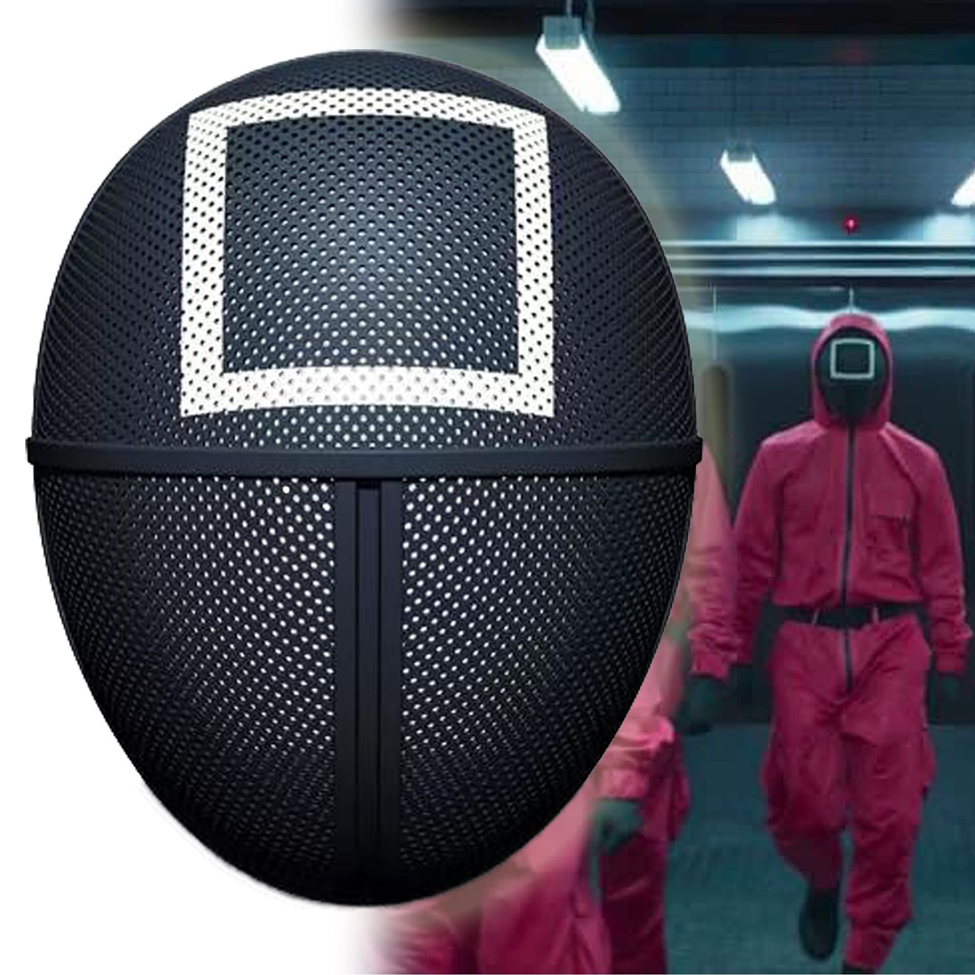 Squid Game鱿鱼游戏蒙面人面具万圣节cosplay化妆舞会周边道具