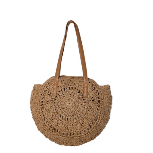 Drop shipping manufacturer 2024 new fashion straw bag shoulder bag for women beach vacation bag large capacity tote bag