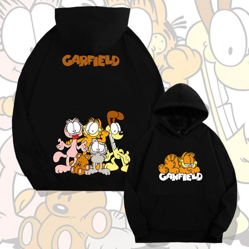 Garfield Retro American-Style Hooded Pullover Sweatshirt for Men and Women, Autumn Youth Trendy Brand Loose Drop-Shoulder Long-Sleeve Top Garfield Retro American-Style Hooded Pullover Sweatshirt for Men and Women, Autumn Youth Trendy Brand Loose Drop-Shoulder Long-Sleeve Top
