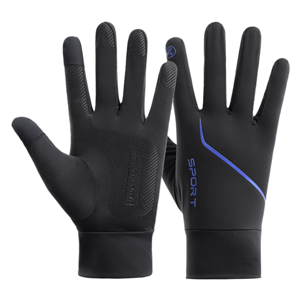 Guantes de protección solar para hombres verano anti-deslizante anti-UV conducir para llevar luas guantes de hielo de pesca