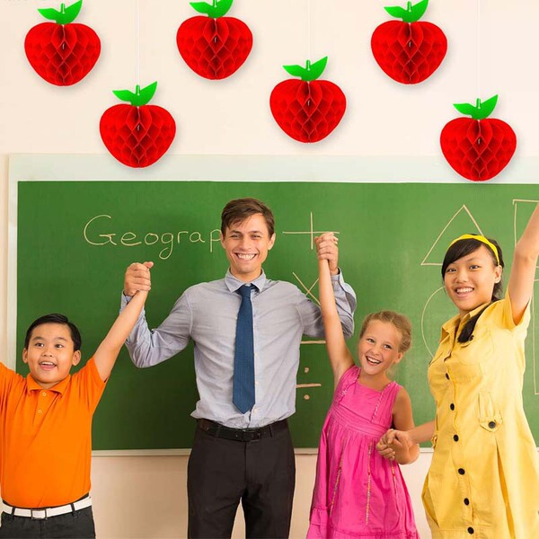 Back to school season red paper honeycomb ball back to school season…