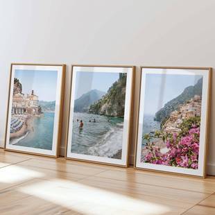 Summer Seaside Beach Vacation Natural Scenery Hotel Living Room Bedroom Canvas Decorative Painting Core Hanging Painting Frameless Poster