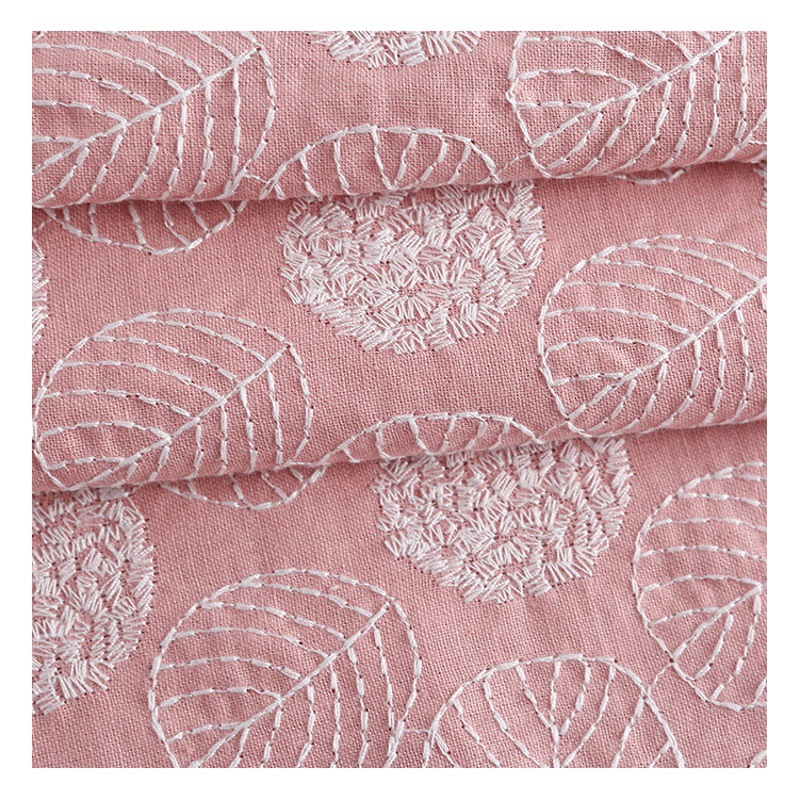 メーカーはラミー麻綿の刺繍布を供給しています。