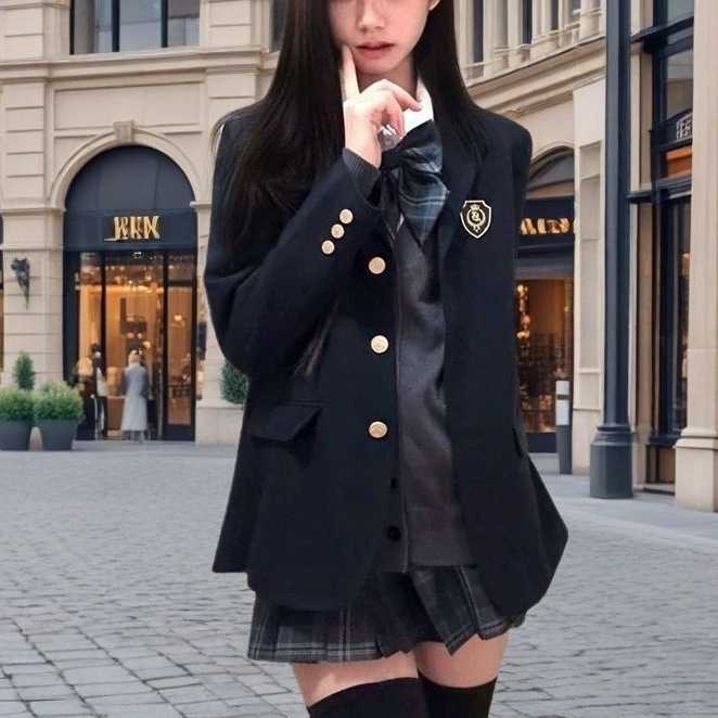 キャンパススタイル JK 制服スーツ 2025 春と秋の本物のオリジナル日本カレッジスタイル学生スクール供給ジャケットトップ女性|undefined