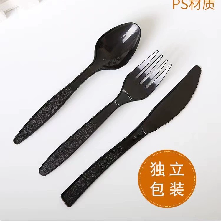 Одноразовый пластиковый набор столовых приборов 6inch предметов (нож, вилка, ложка), нож и вилка для торта, десертная ложка, нож и вилка для пиццы, трансграничная посуда, несколько вариантов цветов