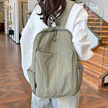 时尚双肩包防水多隔层电脑包休闲旅行大容量背包女高中大学生书包