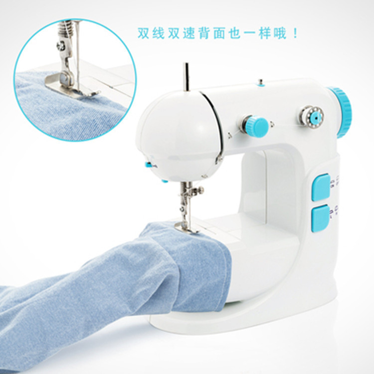 多功能微型308缝纫机家用迷你电动吃厚筒缝缝纫机跨境现货发厂家